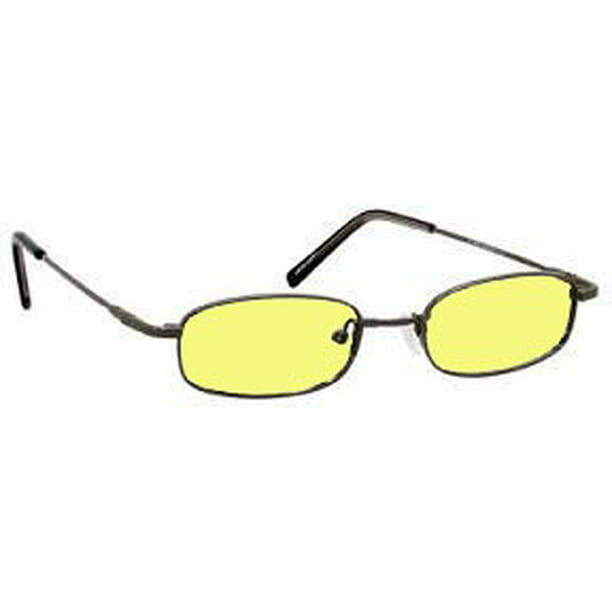 Night Driving Glasses with Canary Yellow Poly Double Sided Anti-reflective
